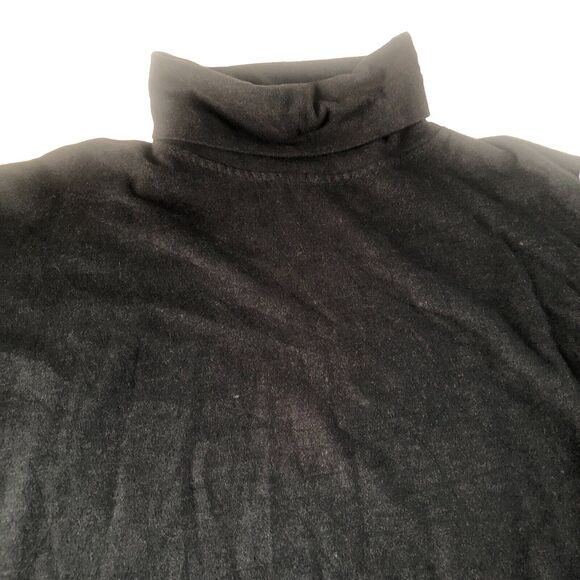 Charcoal Black Turtle Neck Sweater 3/4 Sleeve Size 38 - Picture 2 of 11